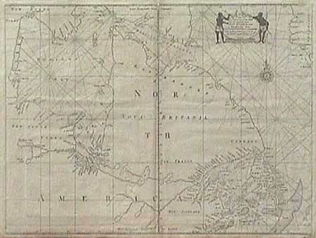 A New and Correct Chart of the North Part of America from Newfoundland to Hudson's Bay