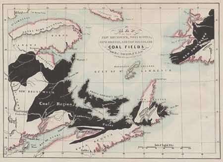 Map of the New Brunswick, Nova Scotia, Cape Breton, and New Foundland Coal Fields