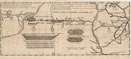 Carte que les Gnacsitares ont DessineCarte de la Riviere Longue et de Quelques Autres