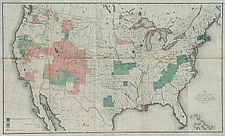 Map of the United States Showing the Progress of the Topographic Survey during the fiscal year 1887-8