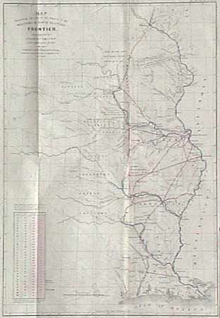 Map Illustrating the plan of the defences of the Western & North Western Frontier  [set of 2 maps]