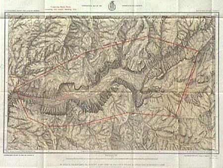 Topographical Map of the Yosemite Valley and Vicinity