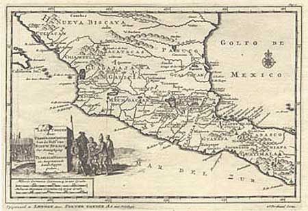 Land Togten door Ferdinand Cortes Aan de Golf van Nieuw Spanje Ter Bemagtiging van Tlascale Mexico en Aangrenzende Landschappen gedaan
