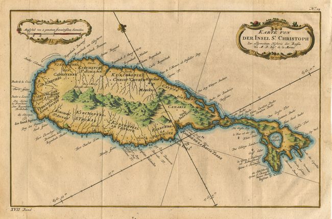 Karte von der Insel St. Christoph