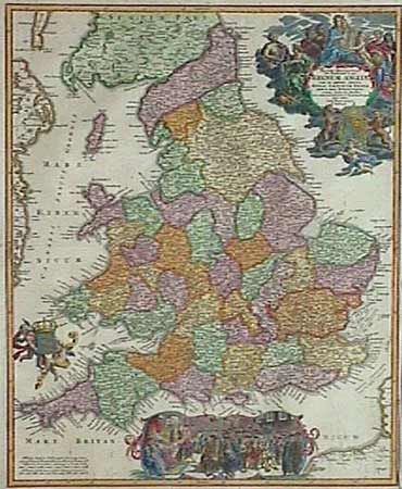Magnae Britanniae Pars Meridionalis in qua Regnum Angliae tam in Septem Anitiqua Anglo-Saxonum Regna quam in omnes Hodiernas Regiones