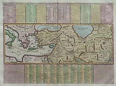 Carte Historique, Cronologique, Geographique de l'Empire Grec, avec des Remarques sur les Conquestes d'Alexander le Grand, Foudateur de Cette Empire