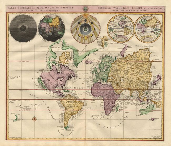 Carte Generale du Monde, ou Description du Monde Terrestre & Aquatique