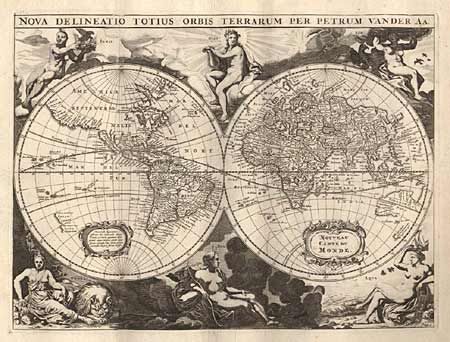 Nova Delineatio Totius Orbis Terrarum Per Petrum Van Der Aa.