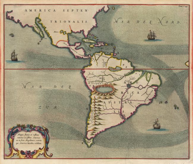 Mappa Fluxus et reflxurationes in Isthmus America no in freto Magellanico, caeteris que Americae littoribus exhibens