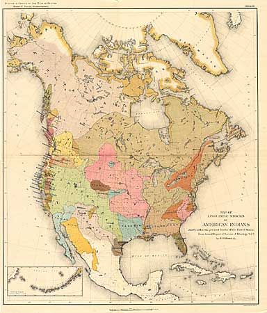 Map of the Linguistic Stocks of American Indians