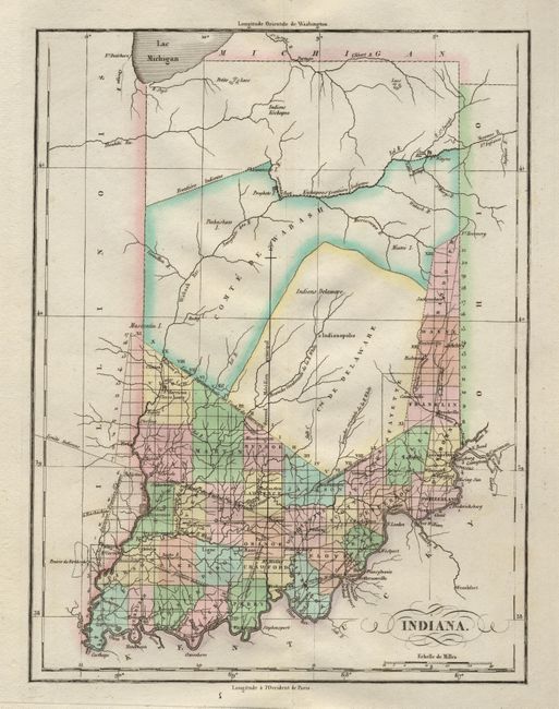 Carte Geographique, Statistique et Historique de l' Indiana