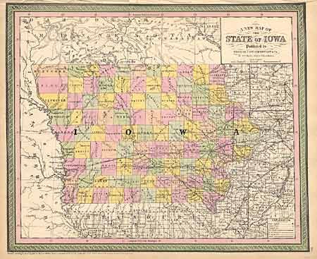 A New Map of the State of Iowa