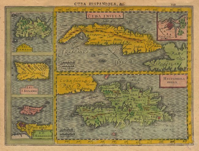 Cuba Insula [on sheet with] Hispaniola Insula [and] Havana Portus [and] Ins. Iamaica [and] Ins. S. Ioannis [and] I. S. Margareta