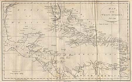 Map of the West Indies