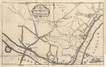 A Map of the New Roads &c. from Westminster Bridge