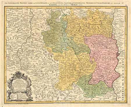 Propriae Lugudunensis Generalitatis Mappa Chorographica..