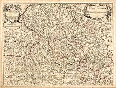 Carte du Piemont et du Monserrat