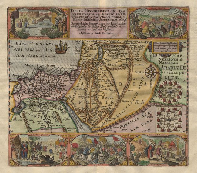 Tabula Geographica, In Qua Iisraelitarium, Ab Aegypto Ad Kenahanaeam usque profectiones omnes, et stationes describuntur Auctore D.R.M. Mathes
