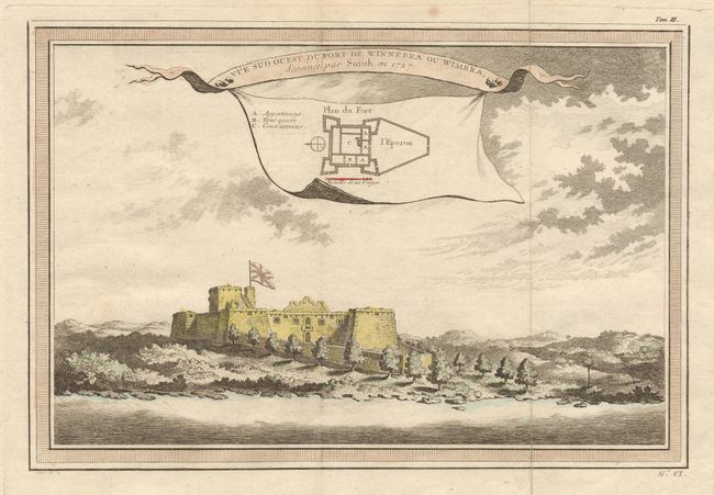 Vue sud ouest du Fort de Winnebra ou Wimbra, dessine par Smith en 1727