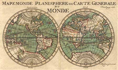 Mapemonde Planisphere ou Carte Generale du Monde