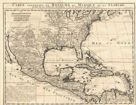 Carte contenant le Royaume du Mexique et la Floride 
