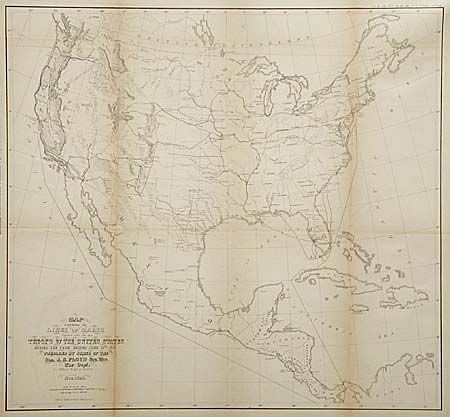 Map Exhibiting the Lines of March passed over by troops of the United States during the year ending June 30th, 1858