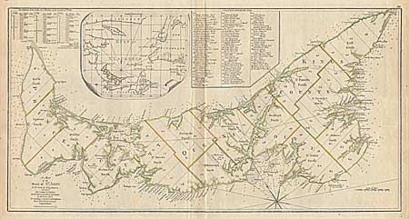 A Map of the Island of St. John in the Gulf of St. Laurence Divided Into Counties & Parishes and the Lots, as Granted by Government