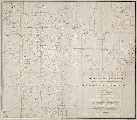Outline map of the Field of Operations against hostile Chiricahua Indians