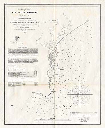 Preliminary Chart of San Pedro Harbor California