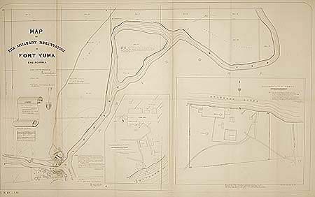 Map of the Military Reservation at Fort Yuma California