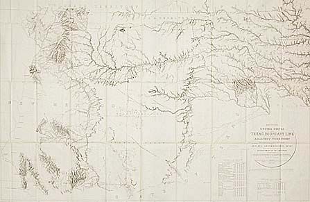 Map of the United States and Texas Boundary Line and Adjacent Territory determined & surveyed 1857