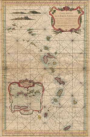 Carte Reduite des Isles Antilles