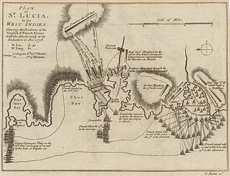 Plan of St. Lucia, in the West Indies
