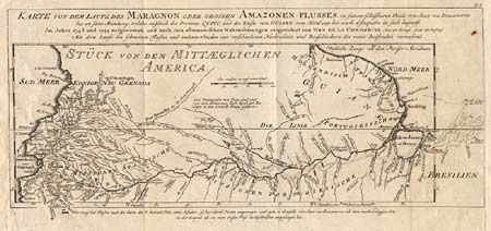 Karte von dem Laufe des Maragnon oder grossen Amazonen-Flusses.