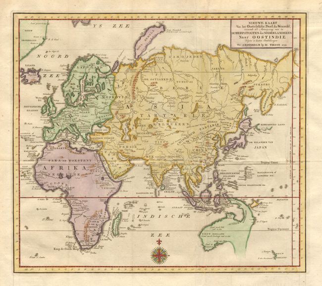 Nieuwe Kaart van het Oostelijkste Deel der Wereld diendende tot aanwijzing van de Scheepstogten der Nederlanderen naar Oostindie