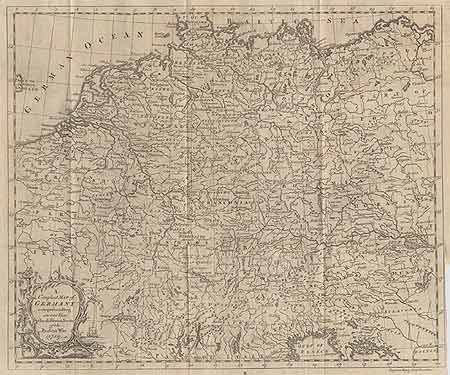 A Compleat Map of Germany comprehending in one view the different Seats of the Present War