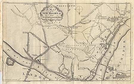 A Map of the New Roads &c. from Westminster Bridge