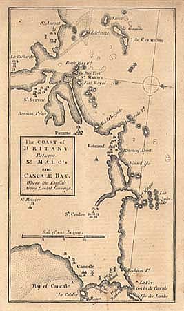 The Coast of Britany Between St. Malo's and Cancale Bay, Where the English Army Landed June 1758