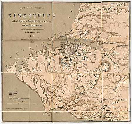 Plan von der Festung Sevastopol [together with] Special-Karte der Halbinsel Krymm