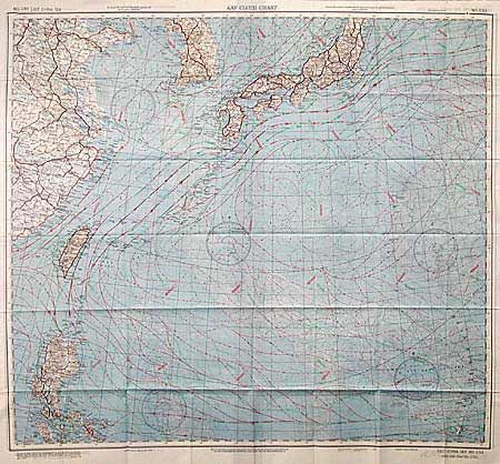 [USAAF Cloth Chart] East China and Japan & South China Seas