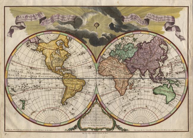 Mappemonde a l' usage de l' instruction Par Guillaume Delisle et Phileppe Buache