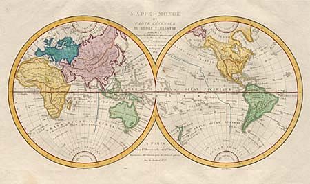 Mappe-Monde ou Carte Gnrale du Globe Terrestre