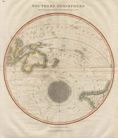 Southern Hemisphere projected on the plane of the horizon of London