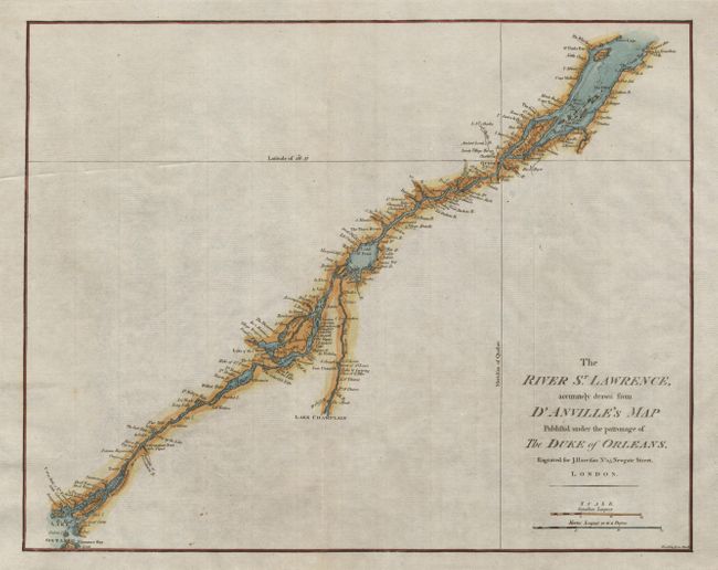 The River St. Lawrence, accurately drawn from D' Anville's Map Published under the patronage of The Duke of Orleans