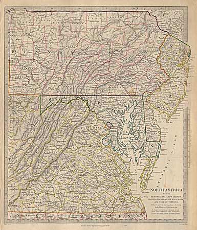 North America Sheet VII - Pennsylvania, New Jersey, Maryland, Delaware, Columbia and part of Virginia
