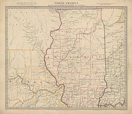 North America - Sheet IX parts of Missouri, Illinois and Indiana
