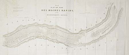Map of the Des Moines Rapids of the Mississippi River