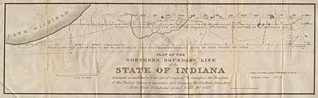 Plat of the Northern Boundary Line of the State of Indiana.