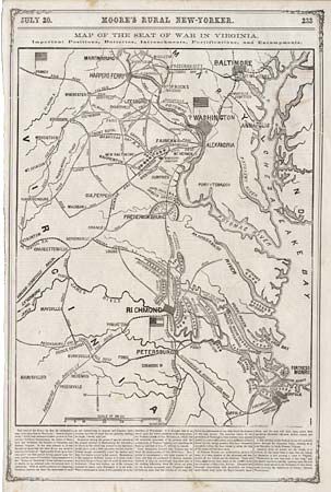 Map of the Seat of War in Virginia