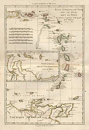 Isles Antilles ou Du Vent, avec les Isles sous le Vent